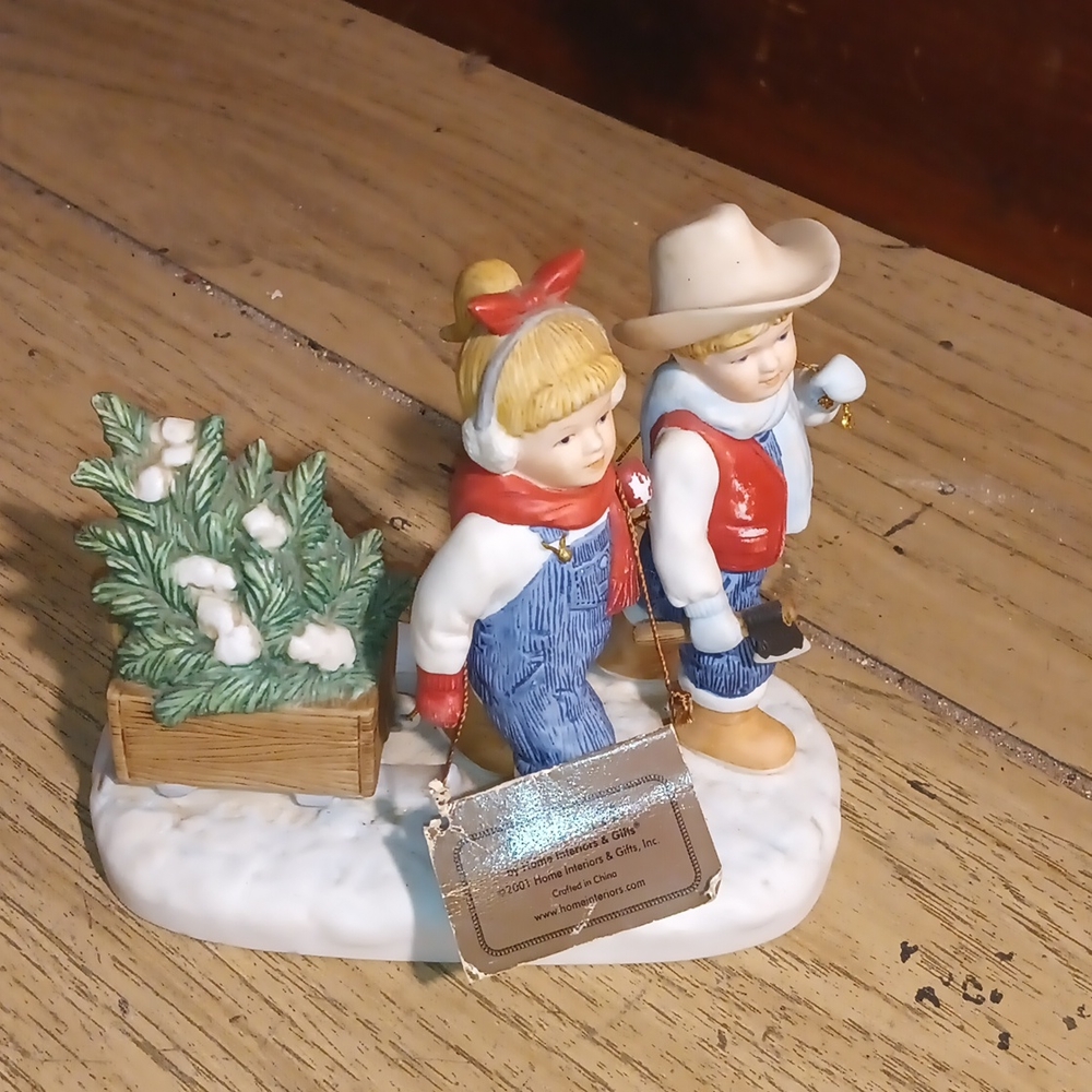Vintage Home Interiors - Bringing Home The Tree with tag